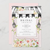 フラワーガーデンエレガントブライダルシャワー招待 招待状 (正面/裏面)