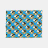 フラワーガーデンカイコ フリースブランケット (正面(横))