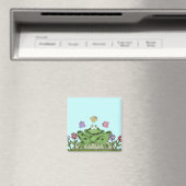 フラワーガーデンカエルTシャツ&ギフト マグネット (インサイチュ (食洗機))