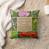 フラワーガーデンカスタムフォトアクセントピロー クッション (ブランケット)