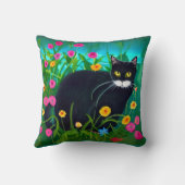 フラワーガーデンカラフルに登場する黒猫 クッション (裏面)