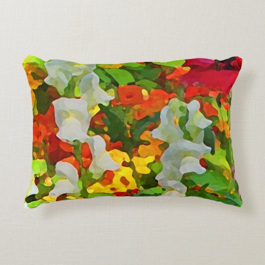 フラワーガーデンカラーアクセント枕 アクセントクッション (正面)
