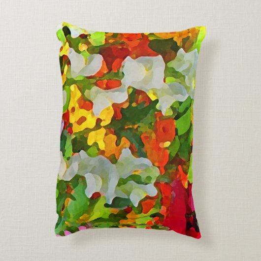 フラワーガーデンカラーアクセント枕 アクセントクッション (裏面(縦))