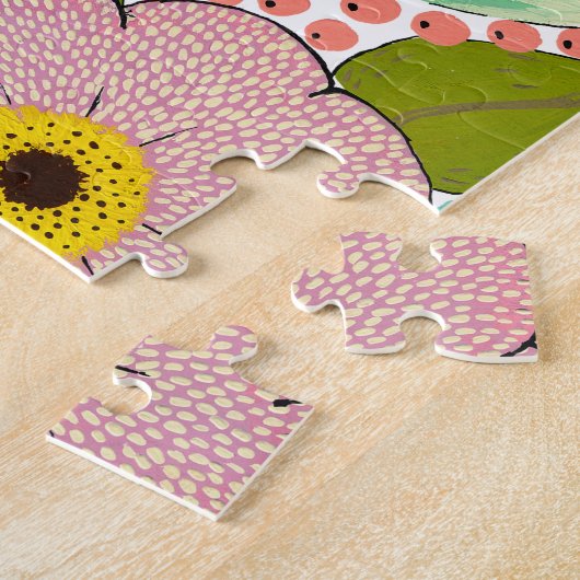 フラワーガーデンガッシュ絵画の252ピース ジグソーパズル (側面)