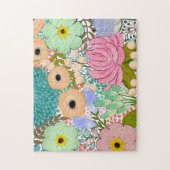 フラワーガーデンガッシュ絵画の252ピース ジグソーパズル (縦)