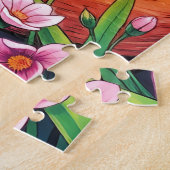 フラワーガーデンキツネの子ども向け ジグソーパズル (側面)