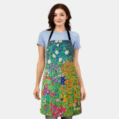 フラワーガーデングスタフクリムト エプロン (着用した状態)