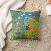 フラワーガーデングスタフクリムト クッション (ブランケット)