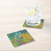 フラワーガーデングスタフクリムト スクエアペーパーコースター (インサイチュ)