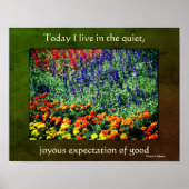 フラワーガーデングッド感動的引用文 ポスター (正面)