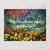 フラワーガーデングッド感動的引用文 ポストカード (正面)