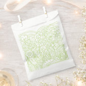 フラワーガーデングリーン フェイバーバッグ (クリップ留めされた状態)