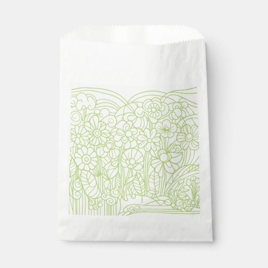 フラワーガーデングリーン フェイバーバッグ (正面)