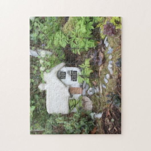 フラワーガーデンコテージグアッシュ絵画ズ ジグソーパズル (縦)