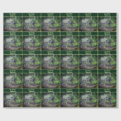 フラワーガーデンコテージ パーソナライズされた ラッピングペーパー (フラット)