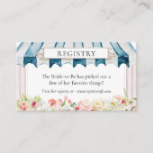 フラワーガーデンサマーブライダルシャワーレジストリ エンクロージャーカード (正面)