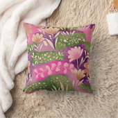 フラワーガーデンズピンクパープル装飾用クッション クッション (ブランケット)