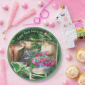 フラワーガーデンチェアアートパーソナライズされたパーティー ペーパープレート (パーティー)