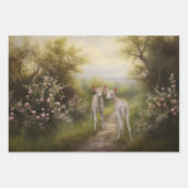 フラワーガーデンデコページ紙 ラッピングペーパーシート (正面)