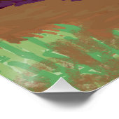 フラワーガーデンデジタルアートプリント ポスター (コーナー)