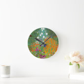 フラワーガーデンバイグスタフクリムトヴィンテージフローラ ラウンド壁時計 (ホーム)