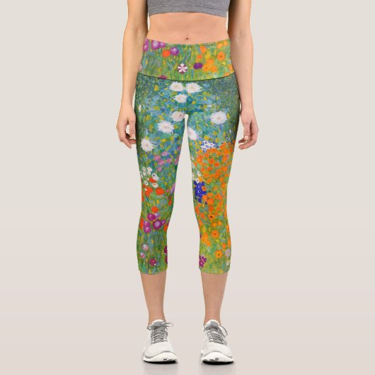フラワーガーデンバイグスタフクリムト カプリレギンス (正面)
