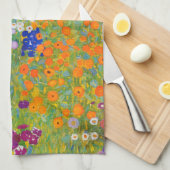 フラワーガーデンバイグスタフクリムト キッチンタオル (四つ折り)