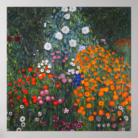 フラワーガーデンバイグスタフクリムト ポスター (正面)