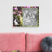 フラワーガーデンバードハウスアート自分の写真を作成 キャンバスプリント (インサイチュ (リビング))