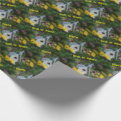 フラワーガーデンバードハウスパーソナライズされた自然 ラッピングペーパー (角)