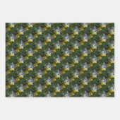 フラワーガーデンバードハウス自然アートパターン ラッピングペーパーシート (正面2)