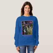 フラワーガーデンバードハ絵画ウスパーソナライズされたズ スウェットシャツ (正面フル)