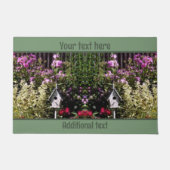 フラワーガーデンバードハ絵画ウスパーソナライズされたズ ドアマット (正面)