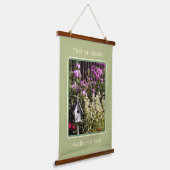 フラワーガーデンバードハ絵画ウスパーソナライズされたズ 吊り下げ型タペストリー (傾斜あり)