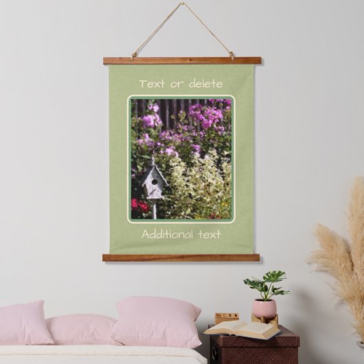 フラワーガーデンバードハ絵画ウスパーソナライズされたズ 吊り下げ型タペストリー (寝室)