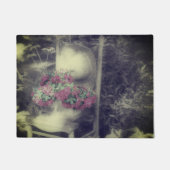 フラワーガーデンパーシャルカラーヴィンテージ ドアマット (正面)