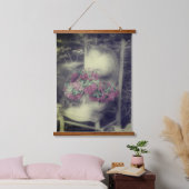 フラワーガーデンパーシャルカラーヴィンテージ 吊り下げ型タペストリー (寝室)