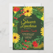 フラワーガーデンパーティーランチョンシャワー 招待状 (正面)