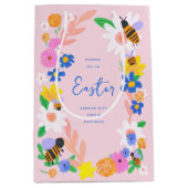フラワーガーデンビーズイースター ミディアムペーパーバッグ (正面)