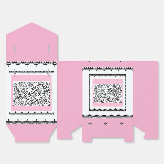 フラワーガーデンピンク フェイバーボックス (見開き)