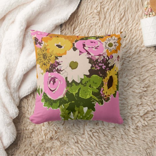 フラワーガーデンフェアリーパターン装飾用クッション クッション (ブランケット)