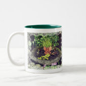フラワーガーデンフェアリーパーソナライズされた ツートーンマグカップ (左)