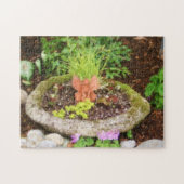 フラワーガーデンフェアリー絵画フォトズ ジグソーパズル (横)