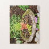 フラワーガーデンフェアリー絵画フォトズ ジグソーパズル (縦)