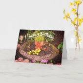 フラワーガーデンフェアリー自然アート誕生日カード カード (黄色い花)