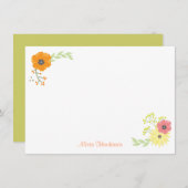 フラワーガーデンフラットノートカード ノートカード (正面/裏面)