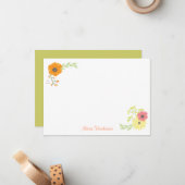 フラワーガーデンフラットノートカード ノートカード (正面/裏面インサイチュ)