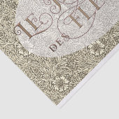 フラワーガーデンフランスのオーバルウィリアム・モリス模様 薄葉紙 (詳細)