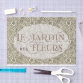 フラワーガーデンフランスのオーバルウィリアム・モリス模様 薄葉紙 (クラフト)