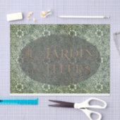 フラワーガーデンフランスのオーバルウィリアム・モリス模様 薄葉紙 (クラフト)